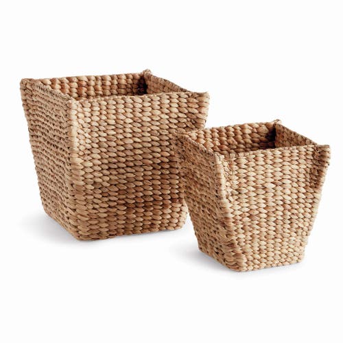 Napa Home & Garden Water Hyacinth Tapered Baskets Set Of 2 In Brown