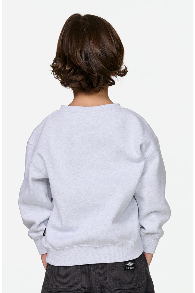 Kids' Surf Check Crewneck Sweatshirt, Alternate, color, LIGHT GREY HEATHER