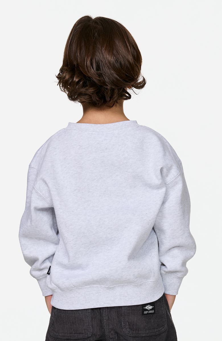 Rip Curl Kids' Surf Check Crewneck Sweatshirt, Alternate, color, Light Grey Heather
