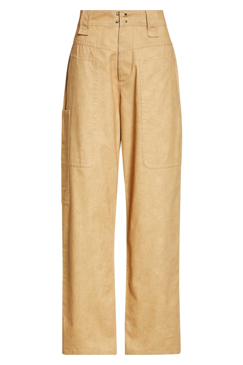 Rhil Straight Leg Cotton Pants, Alternate, color, BEIGE