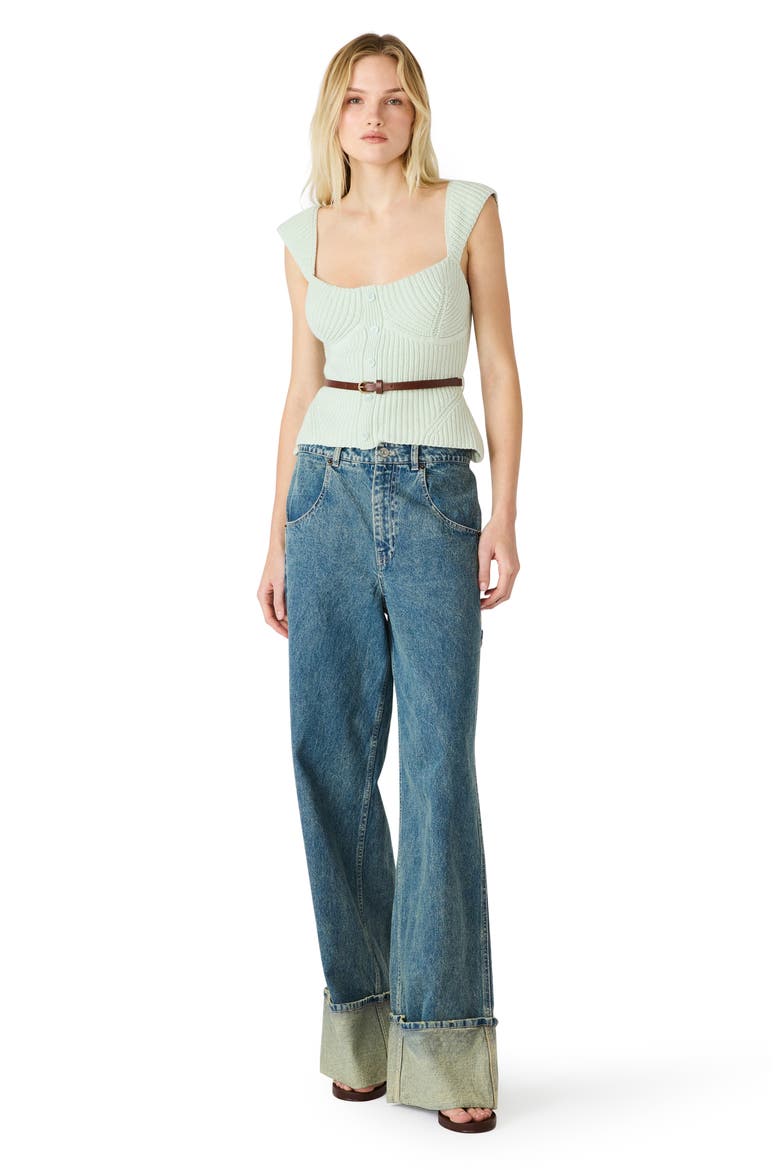 Preslee Belted Sweater Tank, Alternate, color, POWDER PUFF