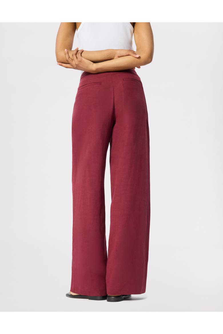 Full Length Pintuck Trouser, Alternate, color, Burgundy