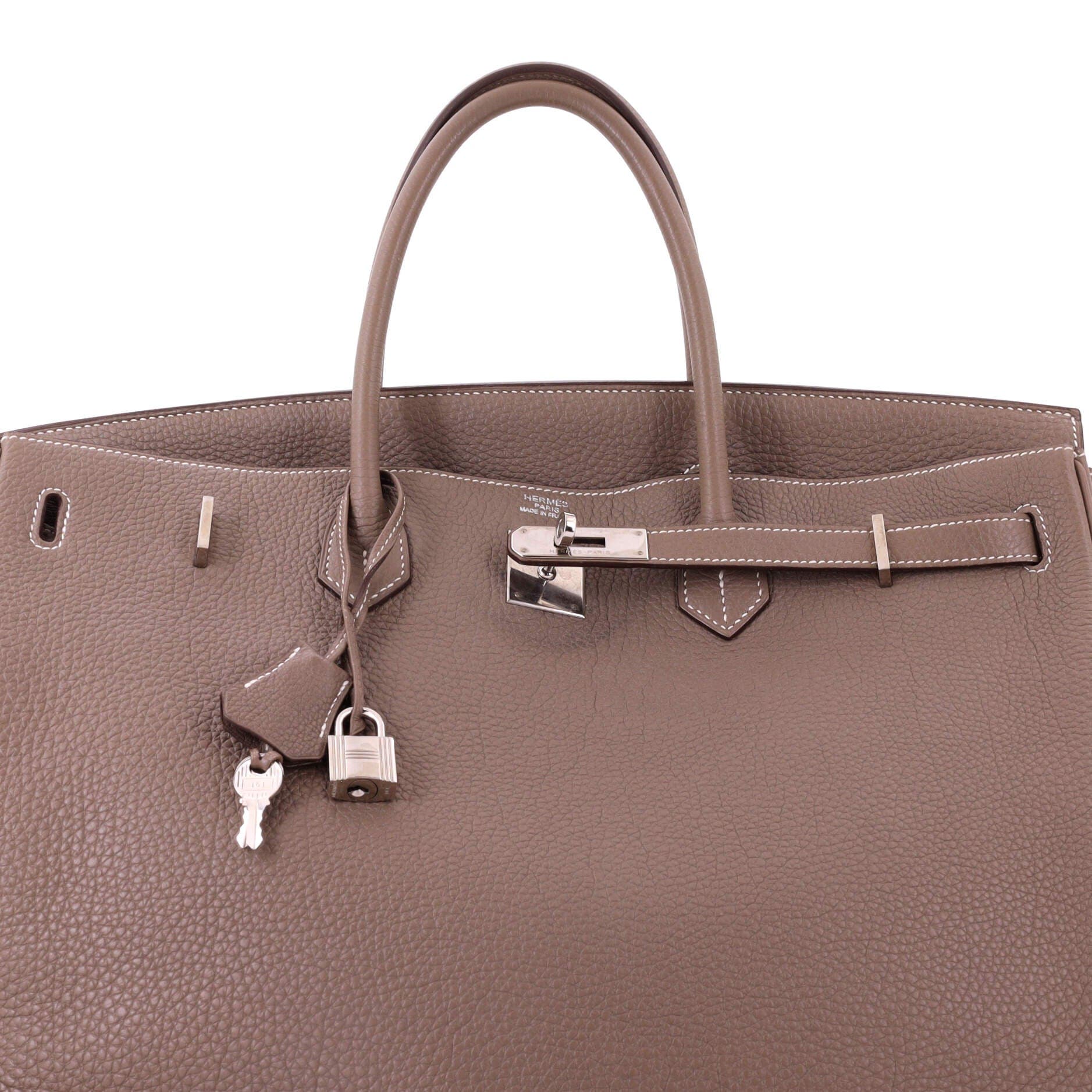 Birkin Handbag Grey Togo with Palladium Hardware 40, Alternate, color, Grey