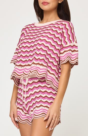 Sun Chaser Stripe Cover-Up Shorts