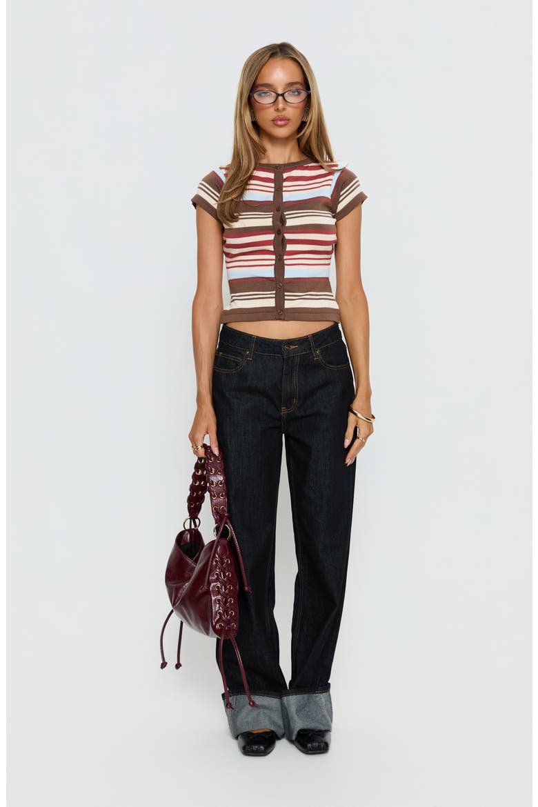 Norelai Striped Short Sleeve Knit Top, Alternate, color, MULTI STRIPE