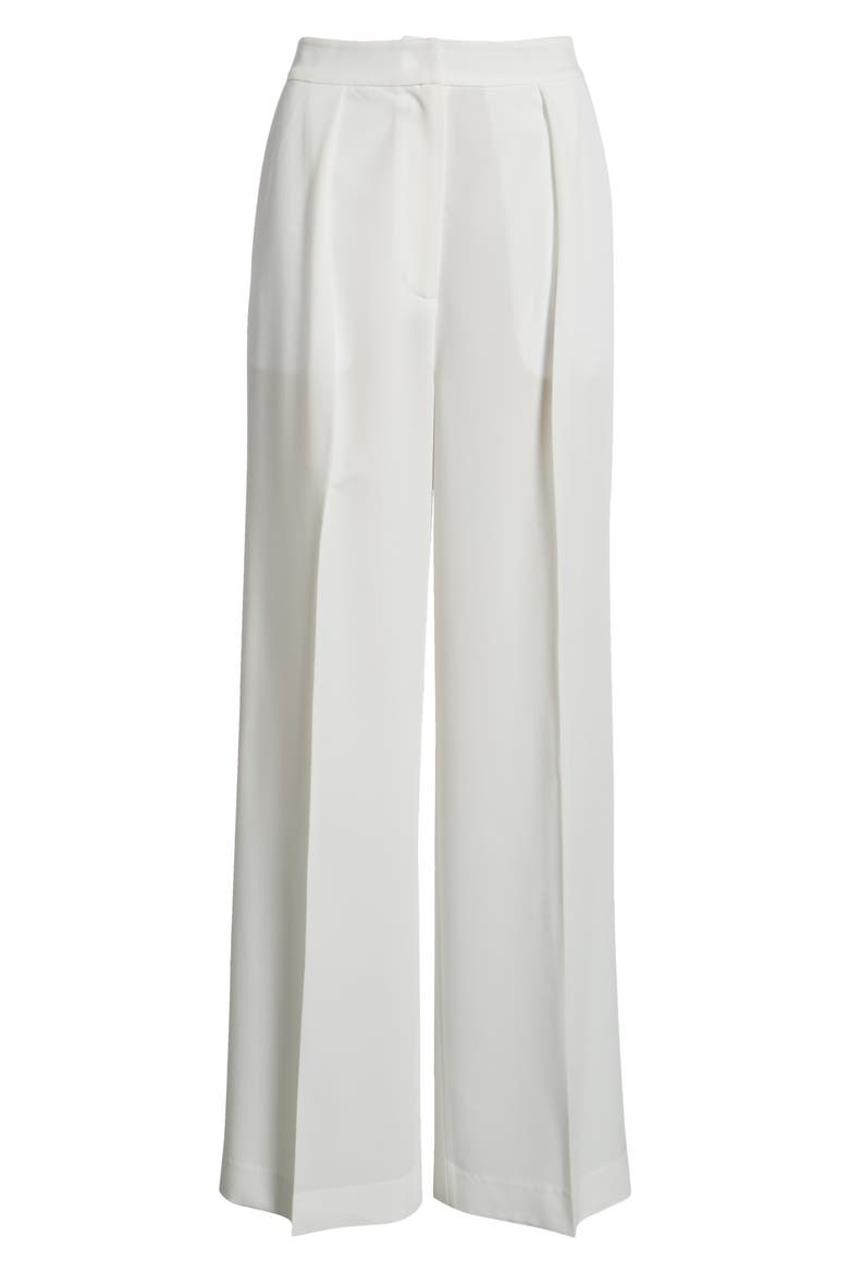 Wide Leg Twill Pants, Alternate, color, WHITE