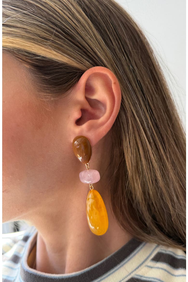 Phoebe Drop Earrings, Alternate, color, YELLOW MULTI
