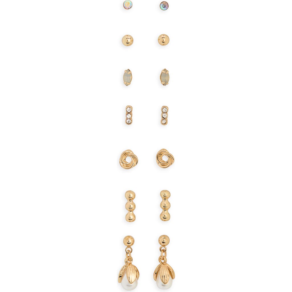 Tasha 9-pack Hoop & Stud Earrings In Gold