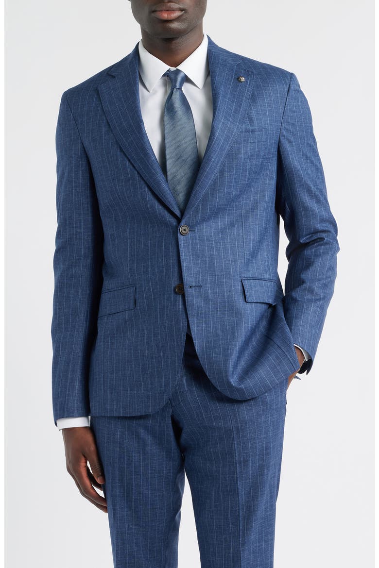 Mason Stripe Wool Siut, Alternate, color, MID BLUE