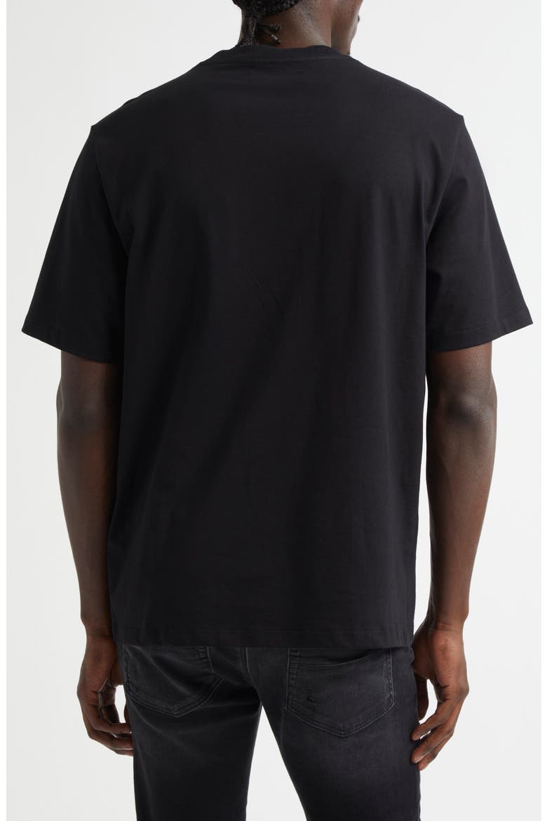 Staggered Logo Cotton Graphic T-Shirt, Alternate, color, BLACK