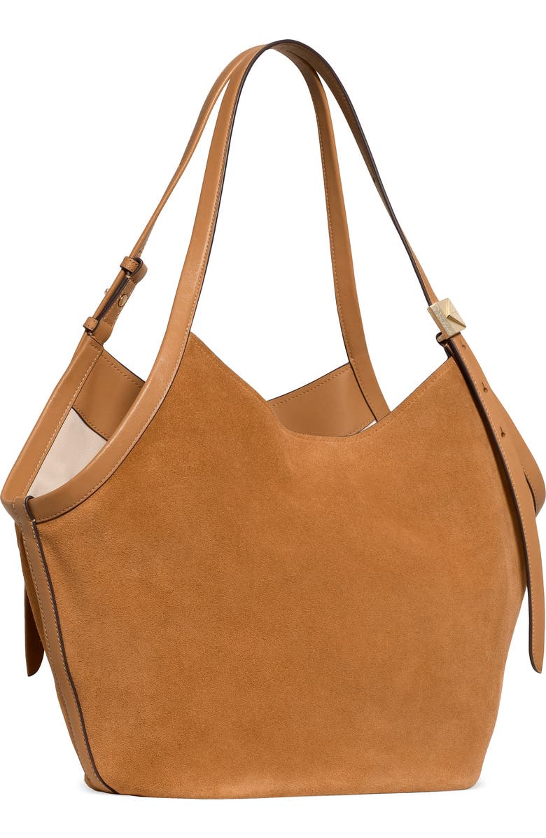 Kate Spade New York deco suede tulip tote, Alternate, color, Garden Soil