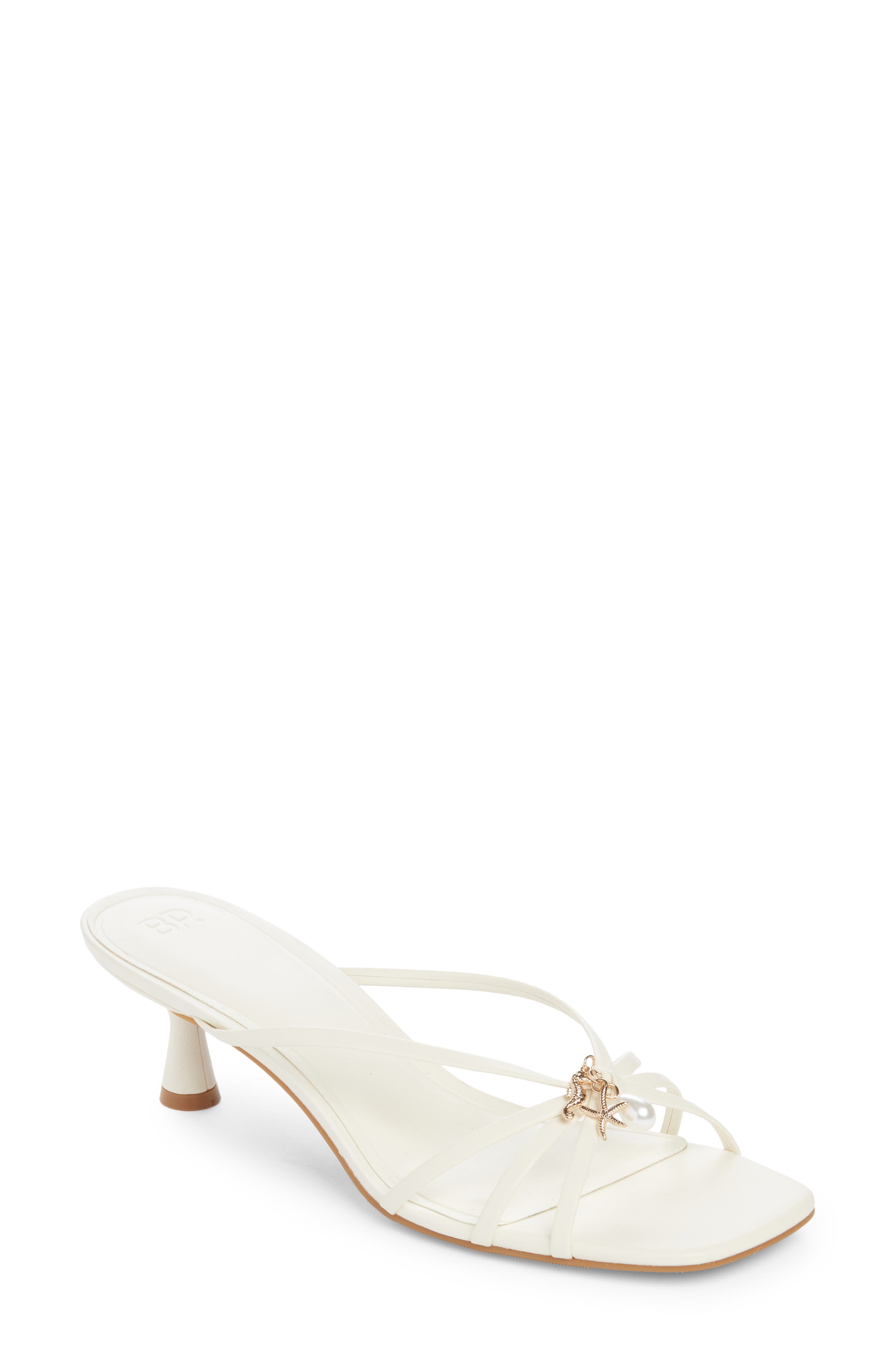 BP. Bliss Kitten Heel Slide Sandal, Main, color, White Blanc
