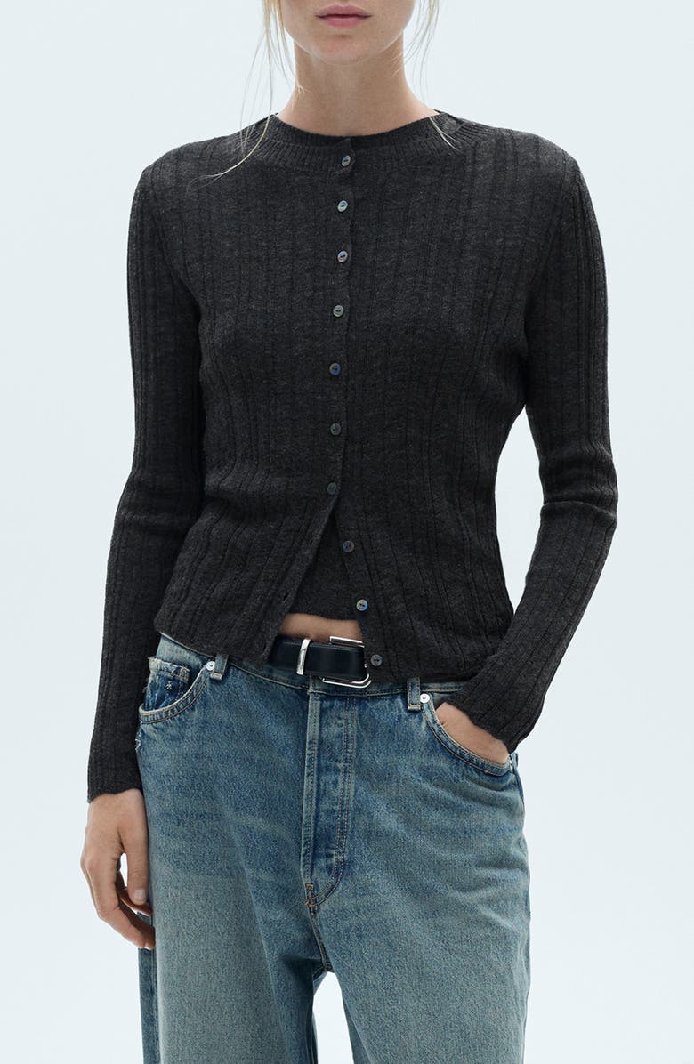 MANGO Button Knit Cardigan, Main, color, 
