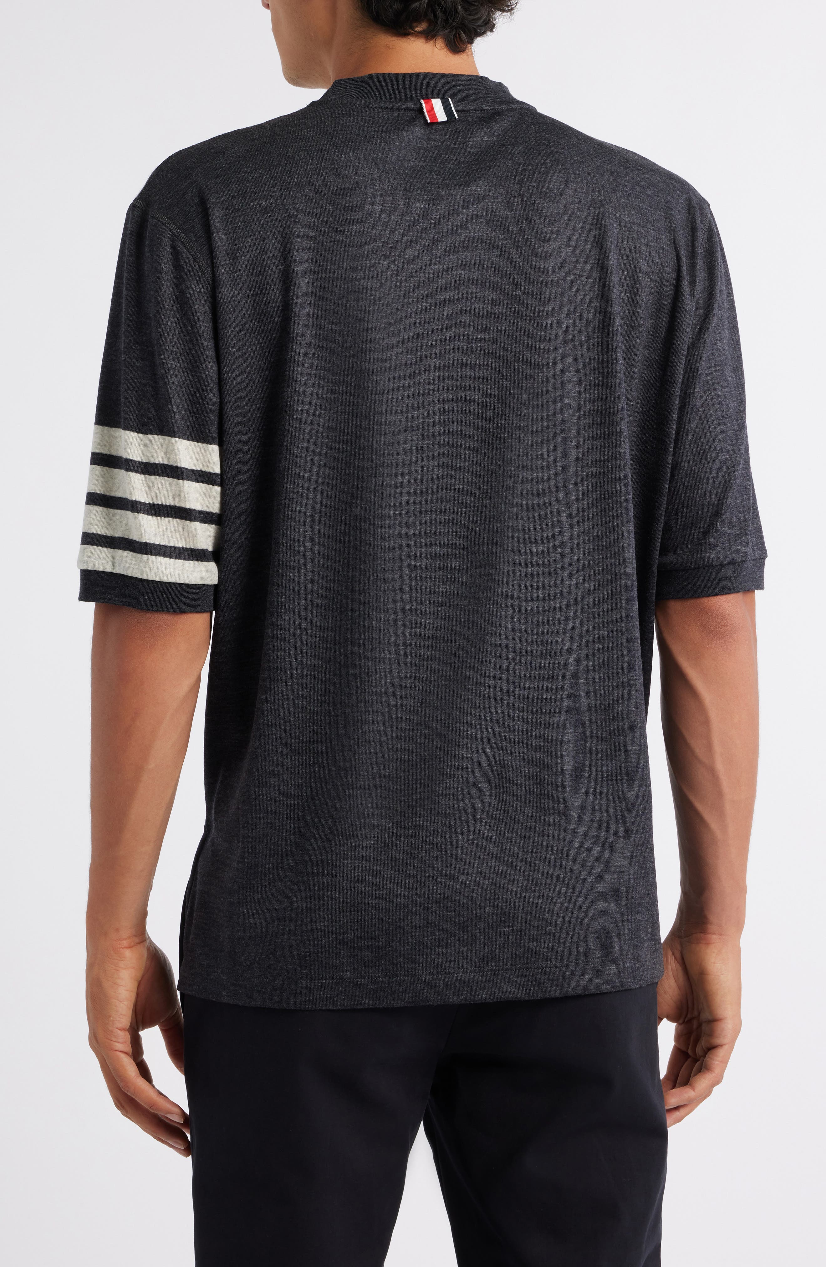4-Bar Virgin Wool Jersey T-Shirt - image 2