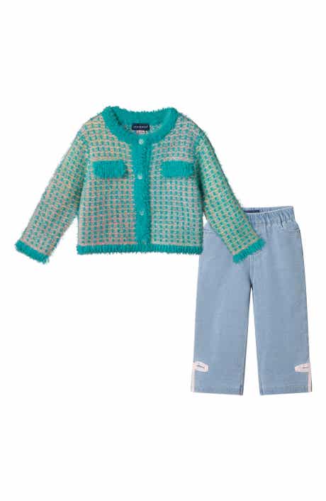 Stripe Cardigan & Pants Set