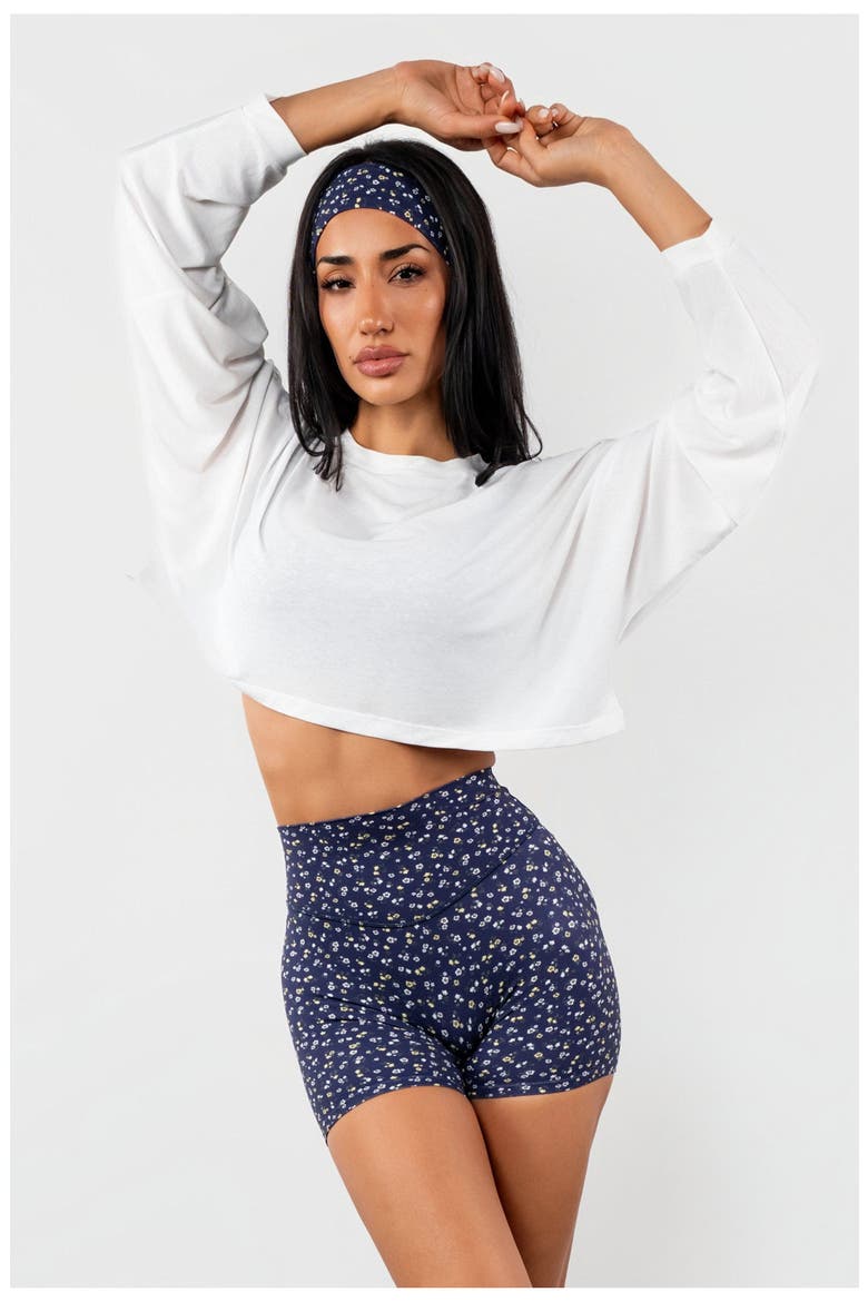 Flow Crop Long Sleeve, Alternate, color, Snow
