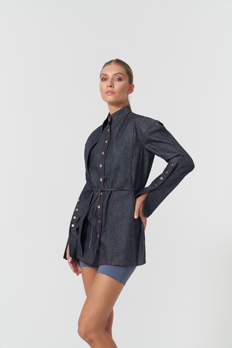 Davidson Double Collar Shirt, Main, color, Deep Blue