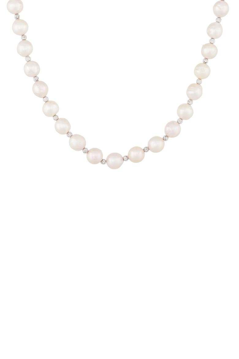 Akoya Pearl Necklace, Alternate, color, NATURAL WHITE