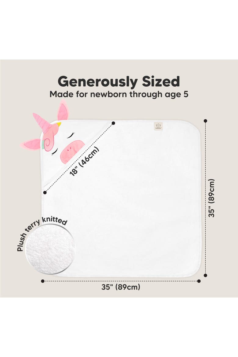 Cuddle Baby Hooded Towel, Alternate, color, Unicorn