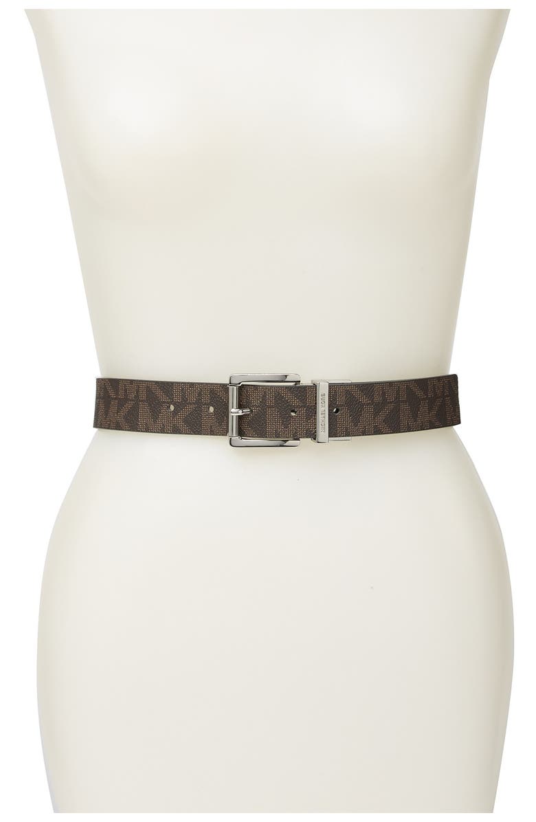 Michael Kors Reversible Logo Belt, Main, color, 