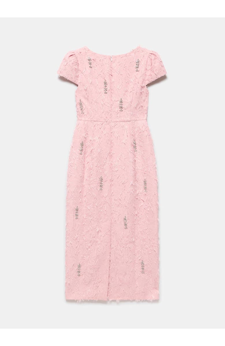 MINT VELVET Embellished Jacquard Midi Dress, Alternate, color, Light Pink