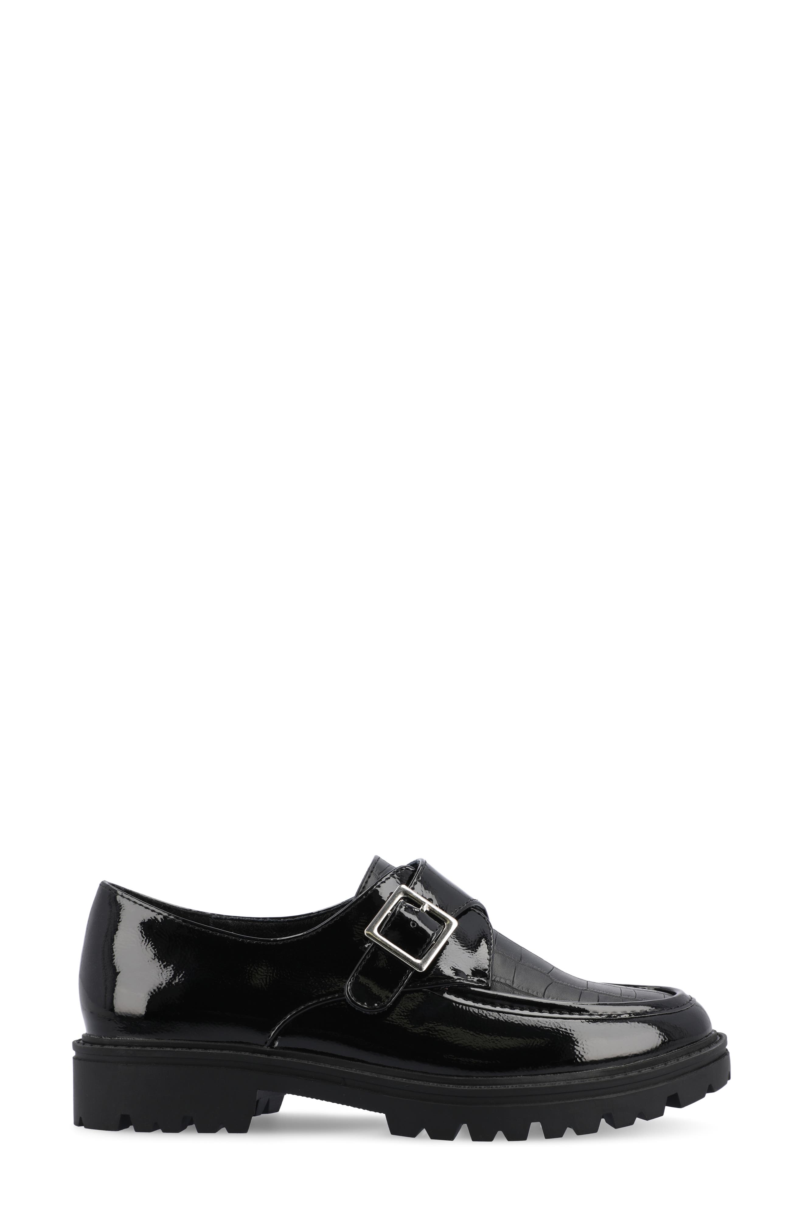 Journee Collection Azula Lug Loafer, Alternate, color, Black