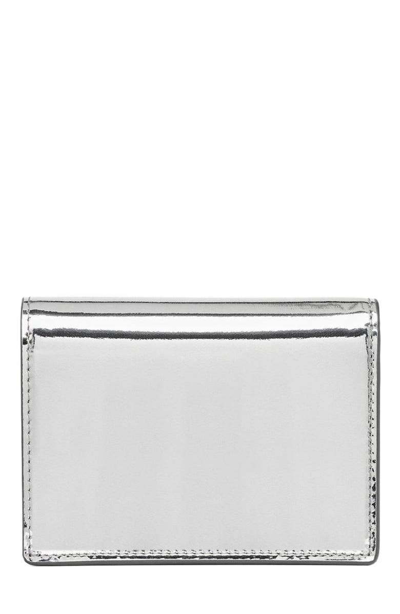 MCM Diamond Wallet in Metallic Mirror Leather, Alternate, color, 