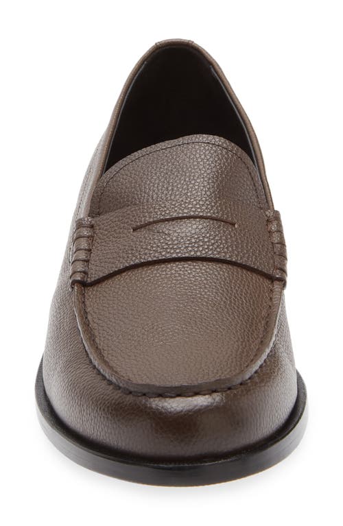 Hugo Boss Boss Tayil Penny Loafer In Brown