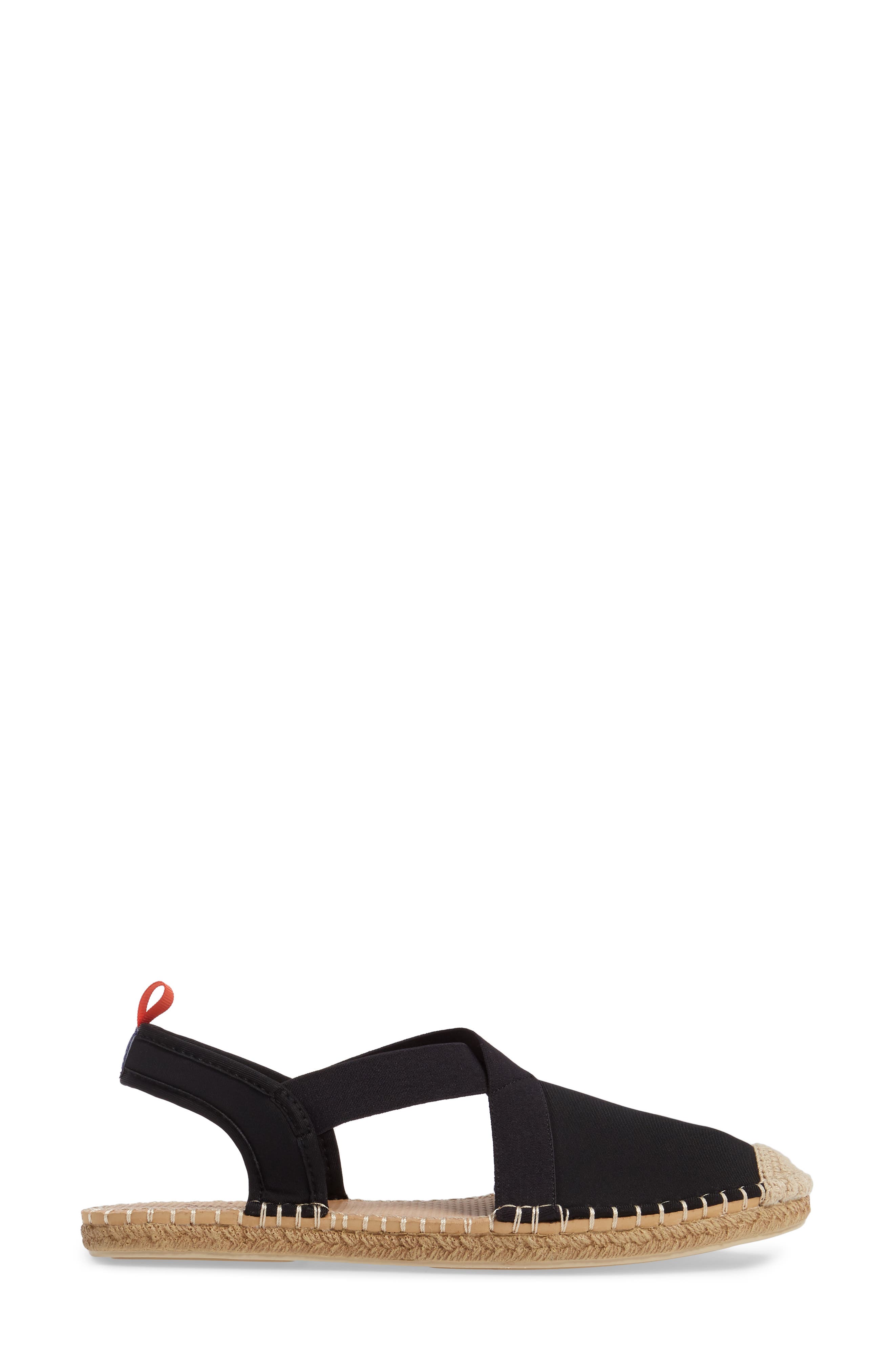 Slingback Espadrille Water Shoe, Alternate, color, BLACK