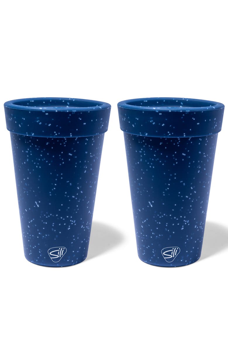 Silipint Silicone 16Oz Coffee Tumblers 2 Pack, Main, color, Blue