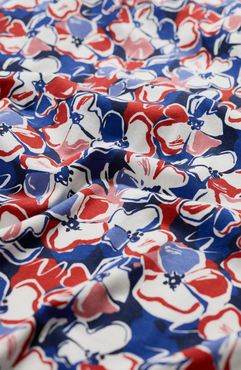 Seasalt Cornwall Veronica Print Stretch Organic Cotton Midi Dress, Alternate, color, Campion Bloom Chalk