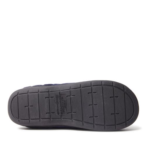 Dearfoams Darcy Quilted Cuff Velour Clog Slipper In Peacoat