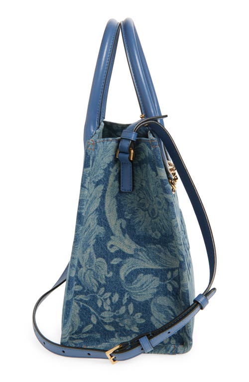 Versace Small La Medusa Barroco Denim Tote