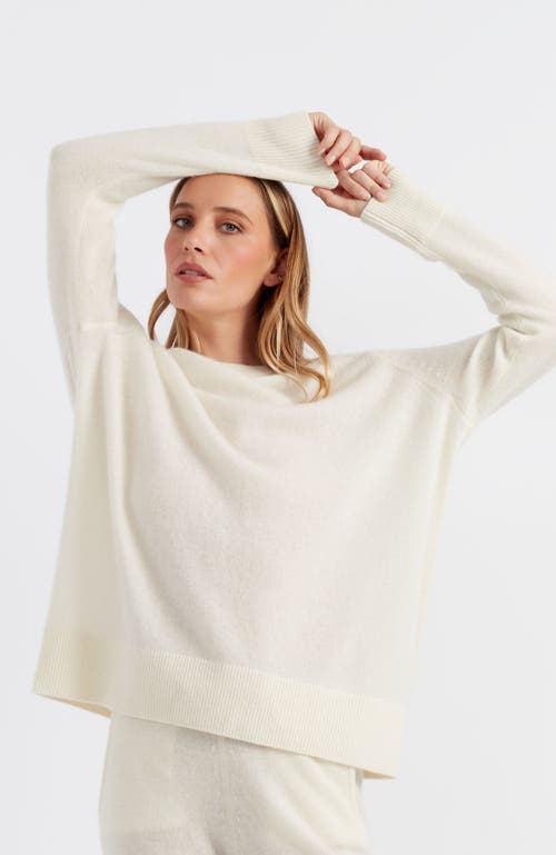 Chinti & Parker Cream Cloud Cashmere Slouchy Sweater In Cream