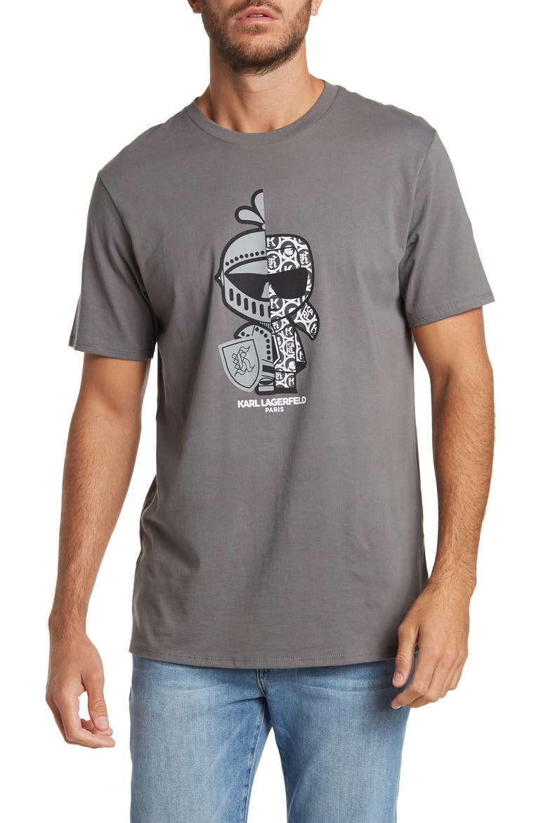 Split Personality Graphic T-Shirt, Main, color, GRANITE GREY