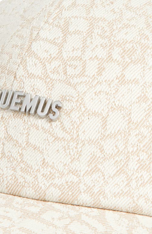 Jacquemus La Casquette Gadjo Baseball Cap In Croco Beige