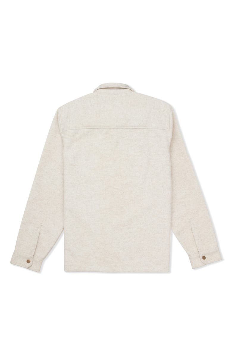 Hurley Santa Cruz Seaside Solid Flannel Button-Up Shirt Jacket, Alternate, color, Bone