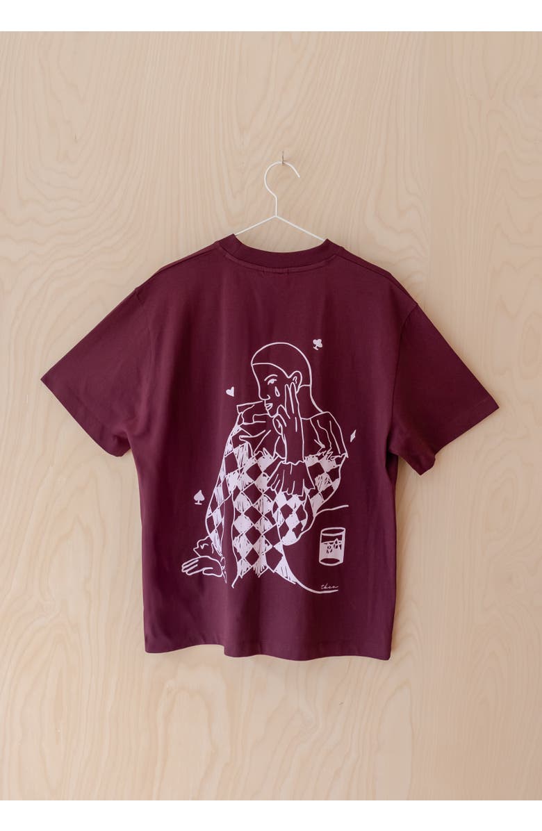 TBCo Cotton Graphic T-Shirt, Alternate, color, Harlequin Burgundy