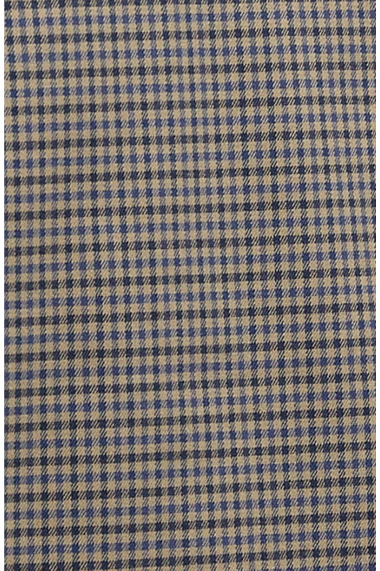 Loden Waterproof Short Check Twill Jacket, Alternate, color, STONE/ NAVY CHECK