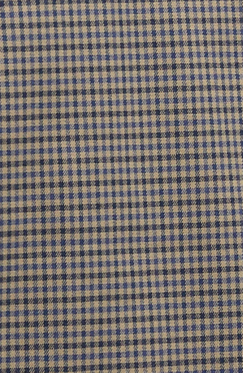 Barbour Loden Waterproof Short Check Twill Jacket, Alternate, color, Stone/ Navy Check