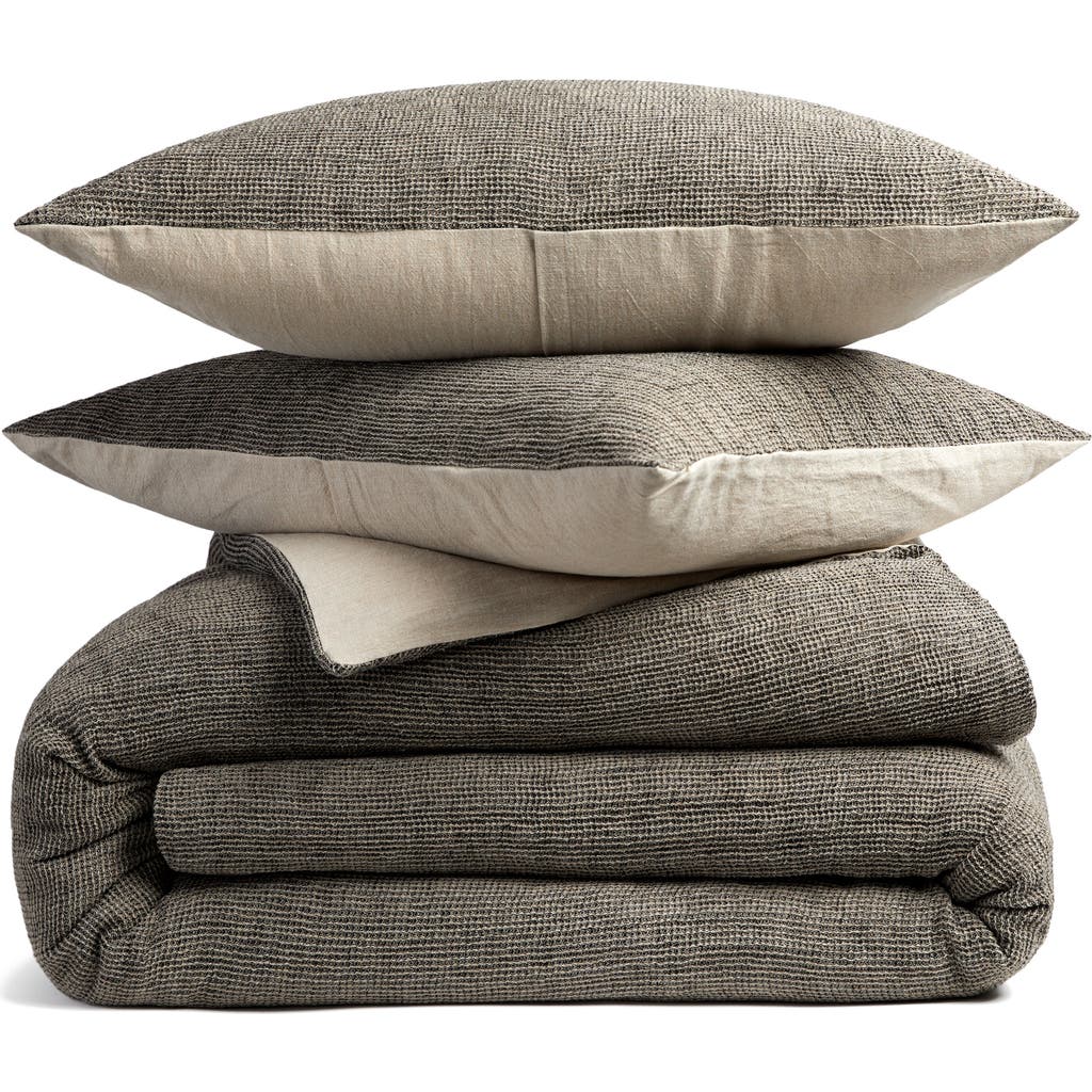 Parachute Honeycomb Duvet & Shams Set In Black