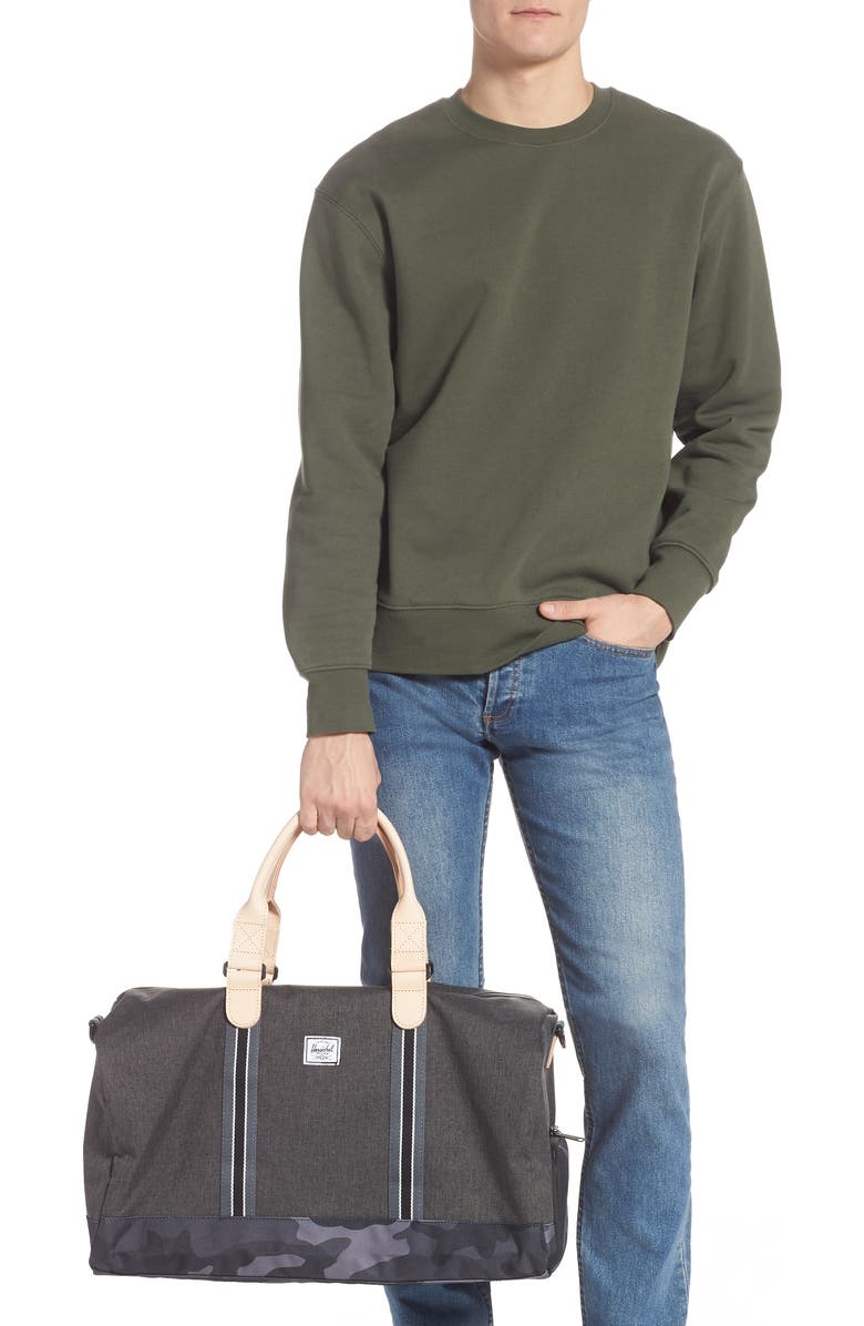 Herschel Supply Co. Novel Offset Denim Duffel Bag, Alternate, color,