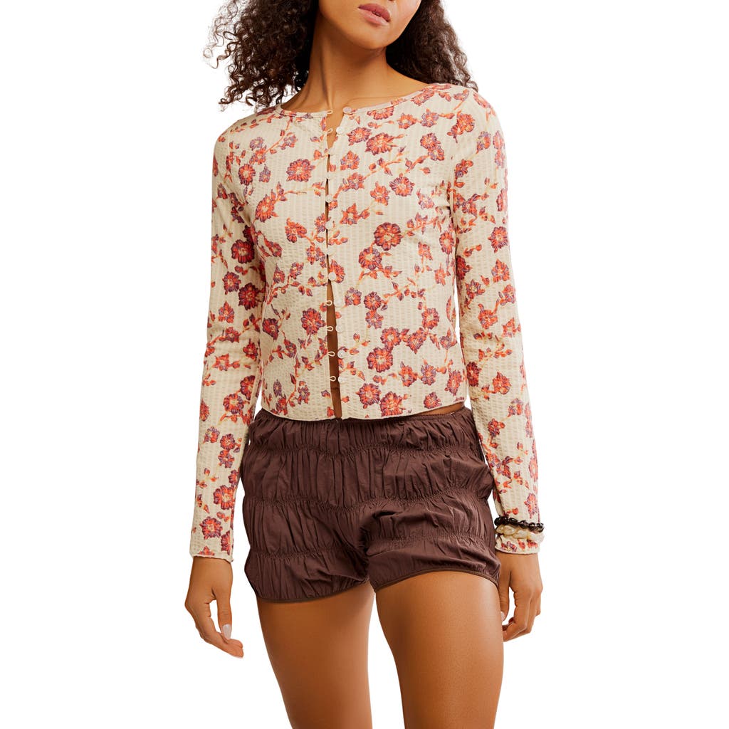 Free People Tilly Long-sleeve Cardigan In Tea Combo In Multi