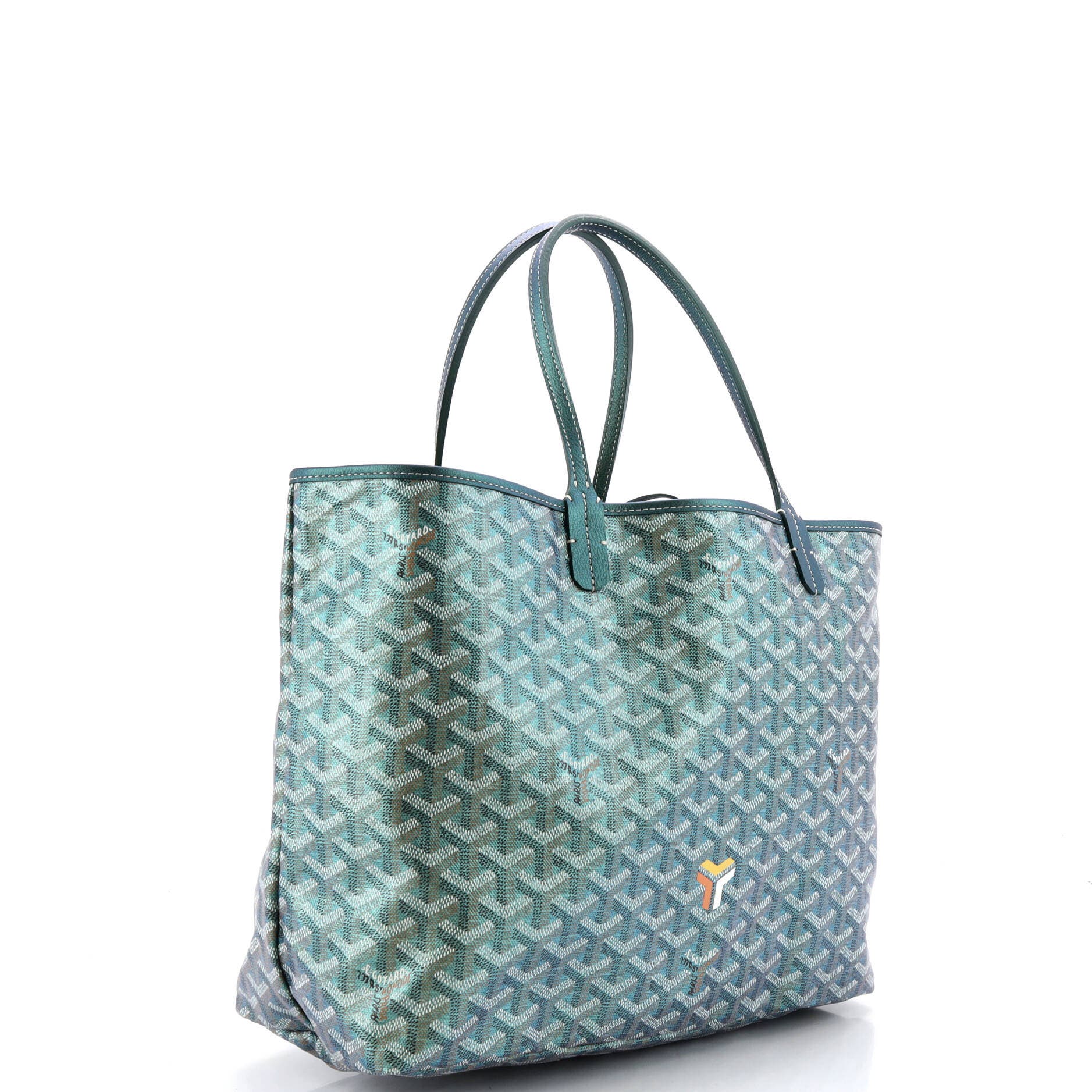Saint Louis Tote Iridescent Coated Canvas PM, Alternate, color, Green