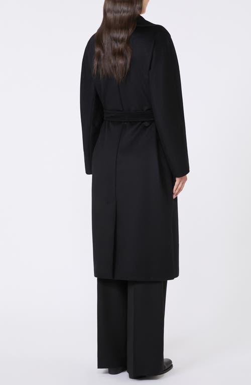 Weekend Max Mara Resina Double Breasted Wool Coat In Black