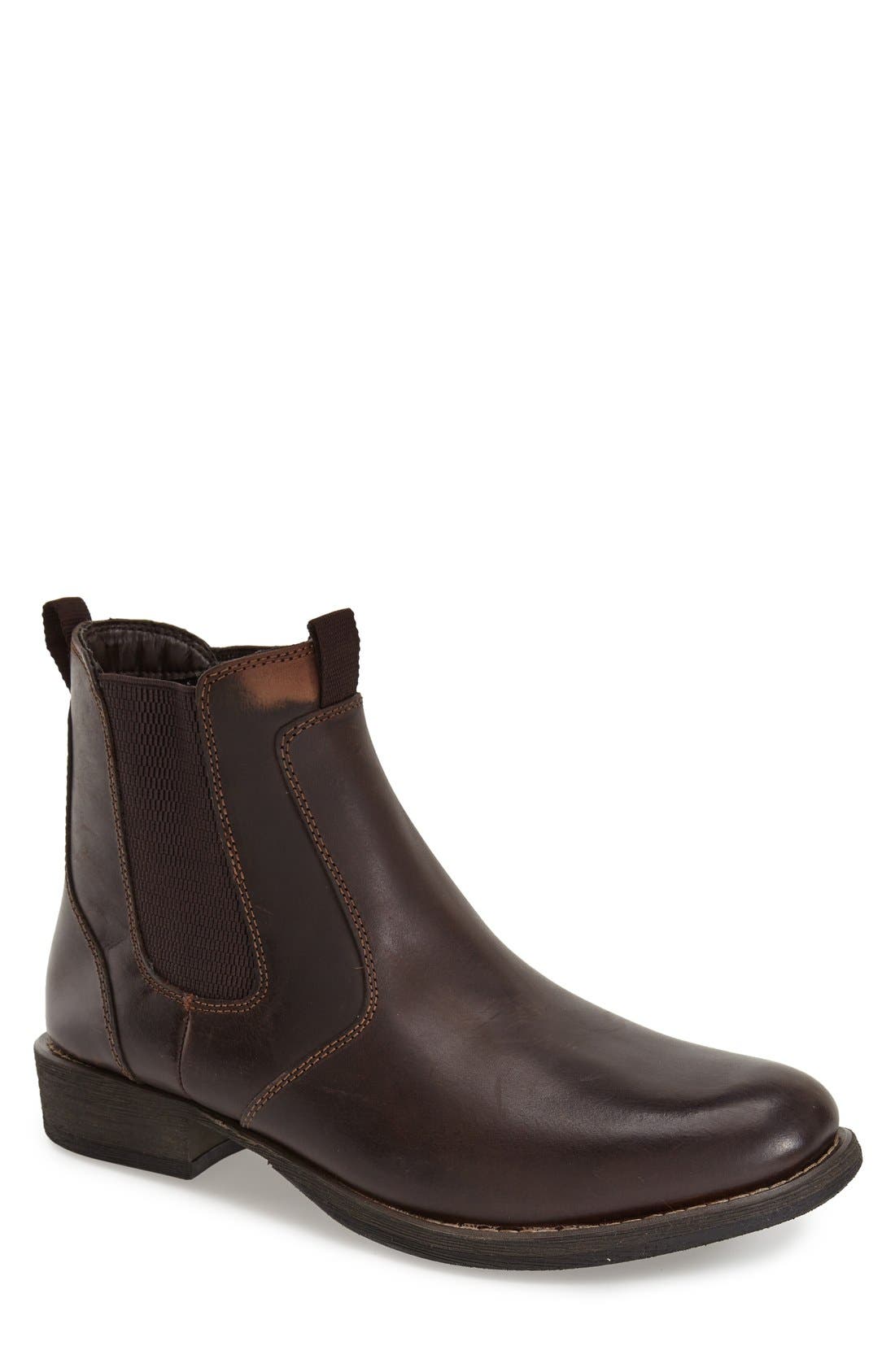 'Daily Double' Chelsea Boot, Main, color, DARK BROWN