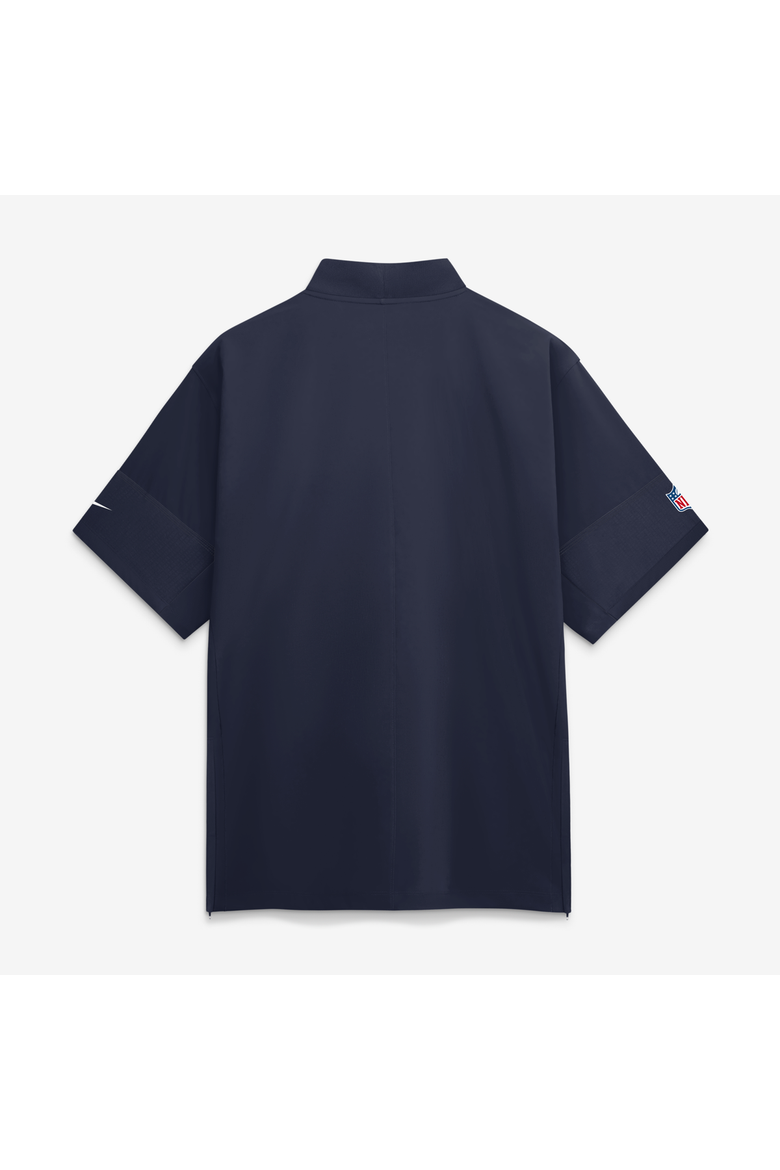 Men's Nike Navy Dallas Cowboys Sideline Short Sleeve Quarter-Zip Coaches Jacket, Alternate, color, Navy