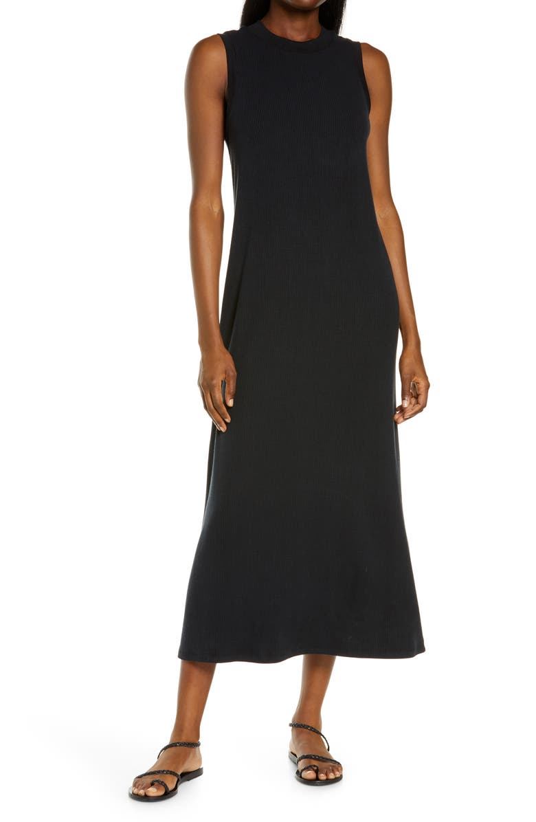 Richer Poorer Long Rib Knit Lounge Dress, Main, color, 