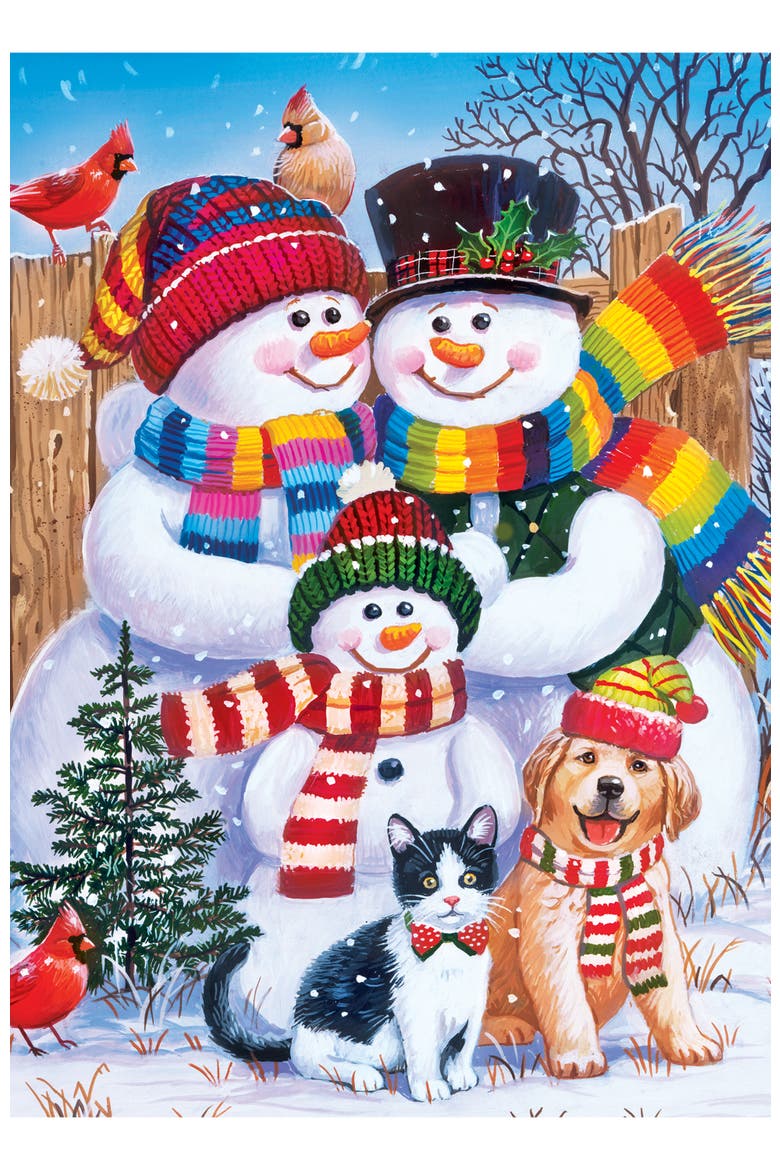 Family Portrait 500 Piece Glitter Puzzle, Alternate, color, Multicolor