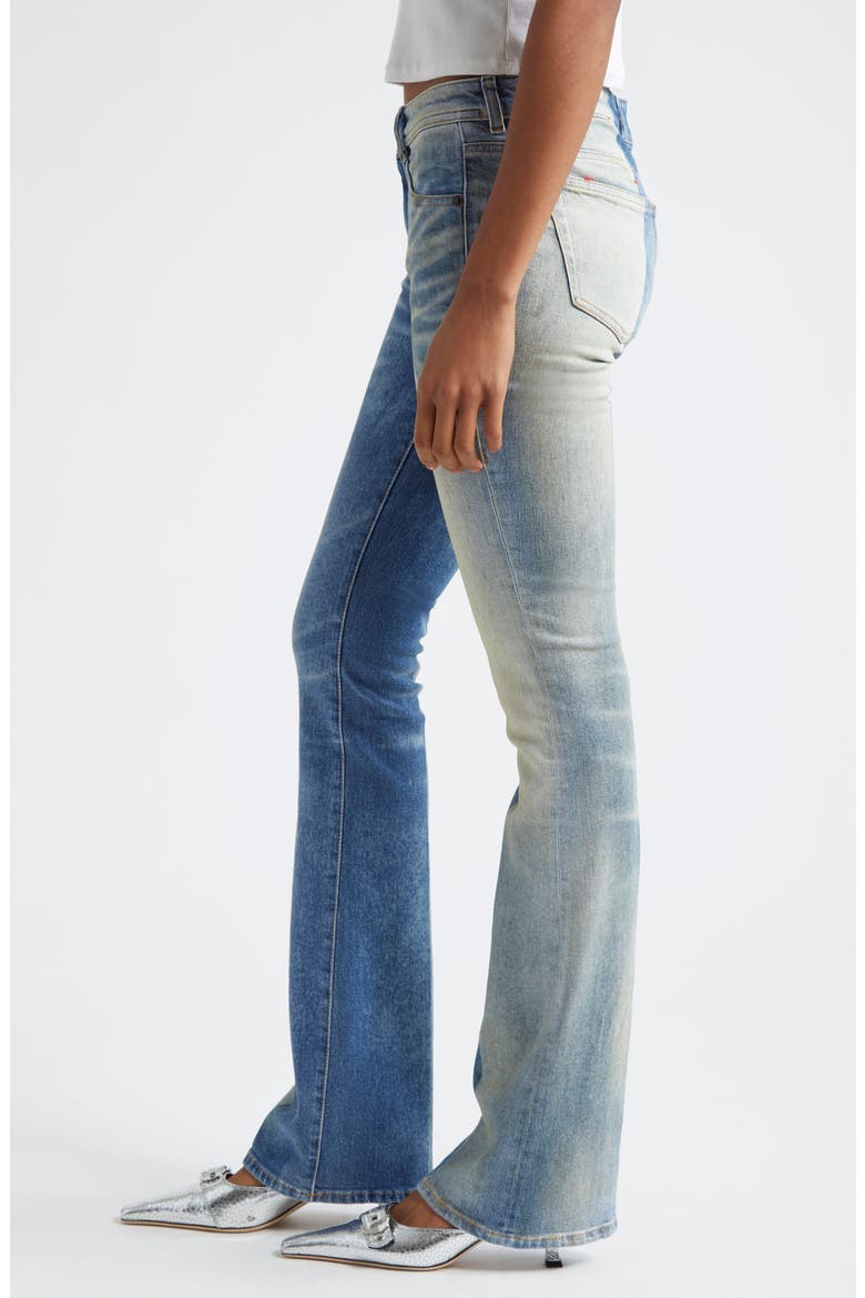 1969 D-Ebbey Mixed Wash Flare Jeans, Alternate, color, DENIM